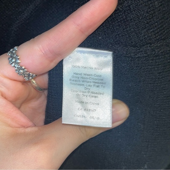 Talbots 100% Pure Merino Wool Black Button Up Cardigan Size Large - Picture 4 of 6